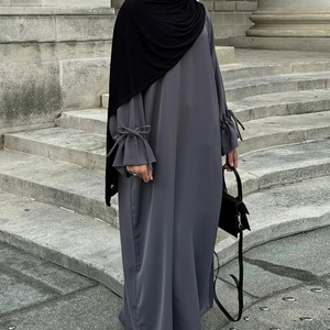 2025 Nida modesto modesto <span class=keywords><strong>abbigliamento</strong></span> <span class=keywords><strong>islamico</strong></span> donna donna <span class=keywords><strong>abbigliamento</strong></span> chiuso Abaya maniche a balza grande orlo autunno stagione poliestere - Product Image 6