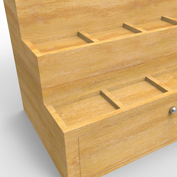 Modern Wooden Tabletop Candy Display Rack Newly Arrived Wooden Display Stand for Supermarket Store Ideas — view 6