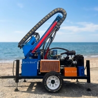 Machine de forage de puits sur roues, modèle pour puits de 250 m de profondeur, équipement de forage de puits, prix usine