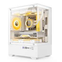 Casing PC Gamer Mid-tower MicroATX/ITX yang Dapat Disesuaikan dengan USB3.0 dan Kaca Tempered