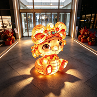 Chinesisches Kulturerbe Handgefertigte Niedliche Cartoon-Schlangenlaterne für Einkaufszentrum-Festdekoration