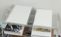 Reliure transparente en acrylique A5 A6 B5, carnet A5, 40 feuilles, 80 pages