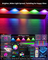 Éclairage LED RGBW intelligent permanent pour avant-toit IP67, réglage personnalisé des pixels via application, synchronisation musicale, éclairage extérieur pour maison et fêtes