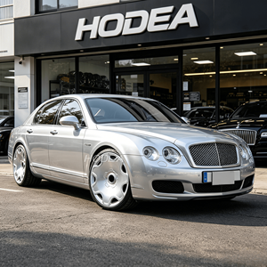 Jantes en alliage forgées rétro à finition argentée polie sur mesure pour SUV pleine grandeur et berlines haut de gamme - Product Image 4