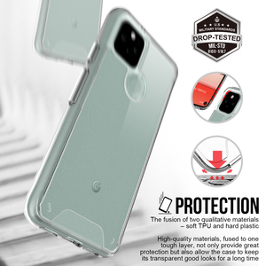 Funda Transparente para Teléfono Celular, Resistente a Impactos, de TPU y PC, Doble Material, para <span class=keywords><strong>Google</strong></span> Pixel 3 XL, Pixel 5, Pixel 4a, Pixel 6 <span class=keywords><strong>Pro</strong></span> - Product Image 2