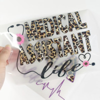 Autocollant personnalisé DTF pour sublimation sur écran, autocollant de transfert thermique pour T-shirt, transferts d'impression DTF sur écran pour vêtements