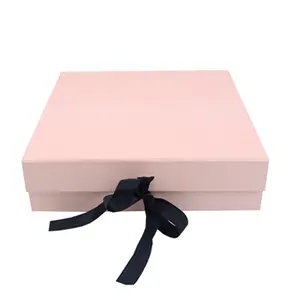 Роскошная коробка на заказ, упаковка для магнитной бумаги, складная Подарочная коробка, индивидуальная Складная упаковочная коробка для одежды с лентой