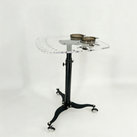 Chariot à roulettes pour outils d'extension capillaire avec plateau à peignes, porte-outils et bacs suspendus pour salon et tatouage