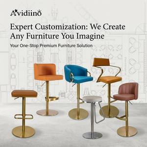 Tabouret de bar <span class=keywords><strong>pivotant</strong></span> réglable en hauteur en acier inoxydable pour usage commercial, design personnalisé, pour îlot de cuisine - Product Image 5