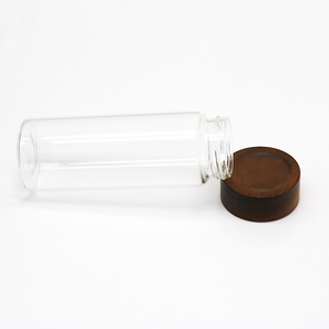 Frasco de Vidrio de Borosilicato Hermético con Tapa de Madera de Acacia para Almacenar Granos de Café, Cereales <span class=keywords><strong>y</strong></span> Alimentos Secos - Product Image 5