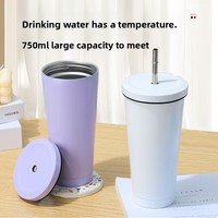 클래식 디자인 500ml/750ml 이중 벽 진공 절연 스테인레스 스틸 텀블러 여행 용량을위한 PC