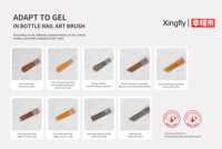 Guangzhou Xingfly Nylon Vernis À Ongles Colle Gel Polish Brosse Cheveux Blancs et Noirs avec Haute Visibilité et Durabilité