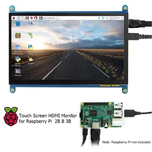 Personalização industrial OEM ODM 7 Polegadas 1024*600 IPS Painel LCD Tela de toque HD-MI TFT LCD Raspberry Pi