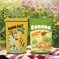 Sachet Doypack Personnalisé Anti-Odeur Noir Mat Imprimé avec Fermeture Ziplock, Emballage Mylar Personnalisé avec Logo pour Poudre et Snacks, Pochette Autoportante Ziplock