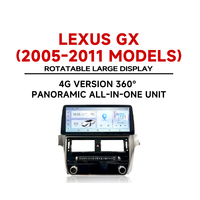 Reproductor de DVD para Auto con Pantalla IPS de 12.3 Pulgadas, CarPlay, Android Auto, Audio, Música y Estéreo para Lexus GX 2005-2011