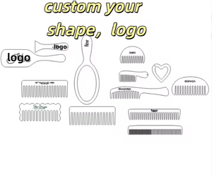 Pettine in Acetato Kinling ODM, Vendita Calda, Forma e Logo Personalizzati, Spessore 4mm, Denti Larghi, con Certificazione CE RoHS per Uso Quotidiano - Product Image 1