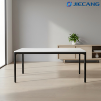 JIECANG - Marco de Escritorio Elevador Eléctrico de 4 Patas, Rectangular, de Gran Tamaño, Ajustable en Altura, para Oficina