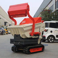 Brouette de roue à moteur à essence entièrement hydraulique 800kg 15hp B & S /Ducar Mini Dumper hydraulique sur chenilles