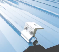 Support de fixation en aluminium pour panneaux photovoltaïques sur toiture à joint debout en métal, pince de fixation pour panneau de toiture en tôle à joint