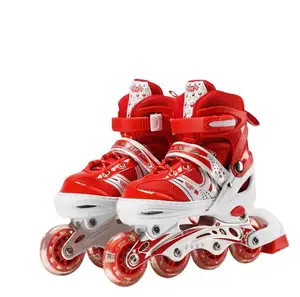 男孩和女孩的滑冰鞋125毫米直排轮滑轮发光溜冰鞋
