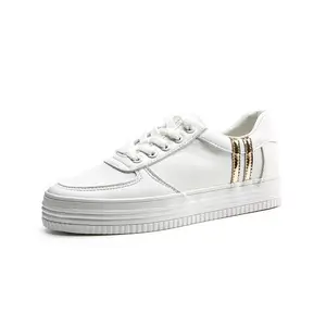 Hot Selling Female Casual Schuh White Fashion Sneakers Frauen vulkan isierte Schuhe