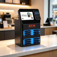 Station de partage de batteries externes 60W à charge rapide, distributeur automatique de batteries externes, station de partage de batteries externes à 12 emplacements, QR sans application