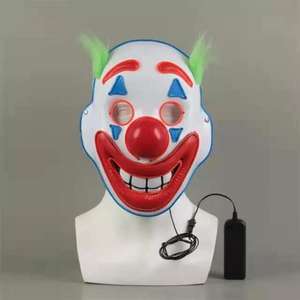 Máscara <span class=keywords><strong>de</strong></span> Payaso <span class=keywords><strong>de</strong></span> PVC con Luces LED para Halloween, Máscara <span class=keywords><strong>Completa</strong></span> Ecológica y Moderna para Disfraces <span class=keywords><strong>de</strong></span> Películas, Fiestas, Navidad y Cosplay - Product Image 3