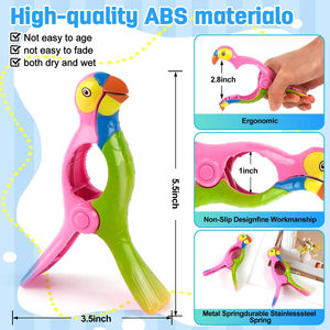 Pinzas para Toallas de Playa de Plástico, Diseño de Animales, para Verano, Producto de Buena Venta, Fabricación en Fábrica - Product Image 2
