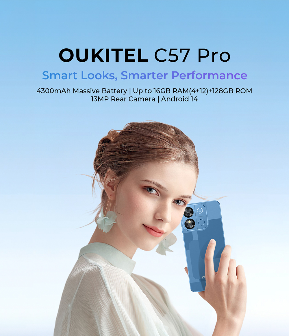 Oukitel C57 Pro - Android 14 Smart Phone with 4GB+128GB