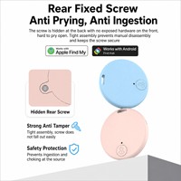 Localizador Inteligente de Doble Sistema, Dispositivo Antipérdida Compatible con IOS y Android, Etiqueta Inalámbrica Mini, Rastreador Global para Mascotas, AirTag GPS