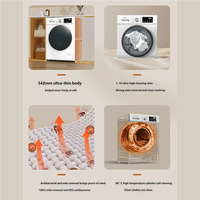 Washer and Dryer Combo Fully Automatic Inverter 10kg Front Loading Built in Washing Machine Energy Saving