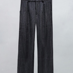 Pantalon large décontracté pour femme, taille haute, sur mesure, OEM/ODM, vente en gros - Product Image 2