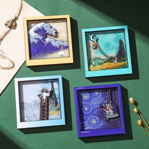 กรอบรูปลายการ์ตูนน่ารักแวนโก๊ะ3D สติกเกอร์ติดตู้เย็นภาพวาดที่มีชื่อเสียงของตกแต่งตู้เย็นแม่เหล็กสุดสร้างสรรค์ - Product Image 1