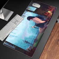 Tapis de souris de jeu en caoutchouc naturel personnalisé en gros, design mode anime sexy fille surdimensionné, en stock