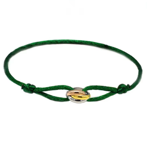 Pulsera de Corazón Tricolor Ajustable para Mujer, Clásica, Tejida a Mano, de Acero Inoxidable, Elegancia Cotidiana, Regalo Simbólico Atemporal - Product Image 3