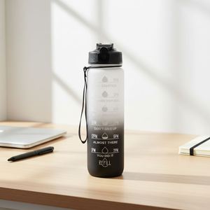 Botella Deportiva de Tritán 2026, Colorida, Libre de BPA, con Marcador de Tiempo para Agua y Proteínas - Product Image 3