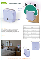 Trampa electrónica de pegamento para moscas OEM/ODM con tableros adhesivos y 8 luces UVA, trampa para insectos voladores para el hogar para mosquitos y avispas