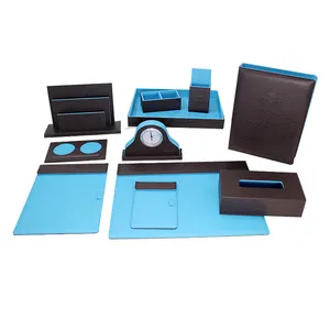 Custom color matching leather goods service Guide Note clip tray hotel room leather goods supplies