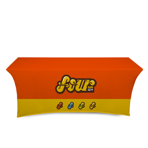 Nappe de table extensible imprimée de 6 pieds et 8 pieds, nappe de table sur mesure pour stand d'exposition - Product Image 2