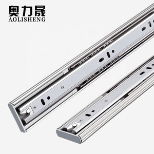 Rail de glissière de glissière de tiroir de Surface balayée par Extension complète de Rail de 26 pouces d'acier inoxydable de roulement à billes 3 pour des meubles - Product Image 2