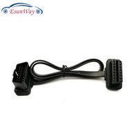 60CM Flat Thin As Noodle Cable OBD OBD2 OBDII 16Pin Wire 8PIN Connected Male to Female Car Diagnostic OBD Extension Cable