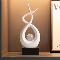 Sculptures en céramique d'art abstrait de luxe nordique moderne, décorations géométriques créatives uniques pour la maison, ornements en porcelaine pour le bureau et la maison