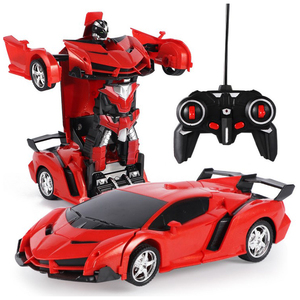 LED Transform Remote Control RC Car Deformation <span class=keywords><strong>Robot</strong></span> Car Toy for Kids certificazione CE 1:18 scatola per finestre in plastica Unisex 6 età + - Product Image 3