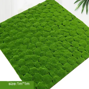 Artificial Grass Rug Fake Moss Grass Turf DIY Synthetic Turf Landscape Artificial Grass Mats Lawn Carpet For Wedding Home