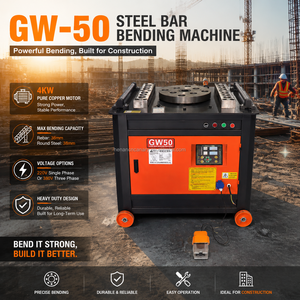 Máquina Dobladora de Varillas de Acero de Alta Resistencia Serie GW, Motor de Cobre Puro de 4KW, Dobladora de Barras de Acero 220V/380V, Maquinaria de Construcción - Product Image 1