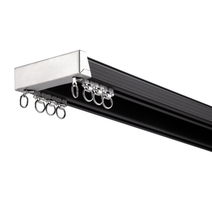 Rieles de Cortina de Aluminio ZSTARR Silent Runners, Instalación en Techo o Pared Disponible para Cortinas con Pliegues Pinzados - Product Image 2