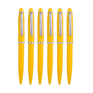 ปากกาโลหะลายโลโก้แบบกำหนดเอง สีเหลือง ลายนูน สำหรับของขวัญธุรกิจ ของพรีเมี่ยมส่งเสริมการขาย - Product Image 1