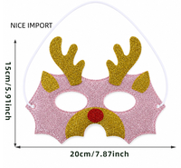 Weihnachtsparty-Masken im Schleifenflügel-Stil Weihnachtsbaum- und Rentier-Gesichtsmasken Lustige Feiertagsparty-Halbmasken
