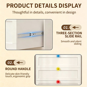 Commode en métal <span class=keywords><strong>de</strong></span> style moderne à 6 tiroirs, grande capacité, design modulaire, armoire <span class=keywords><strong>de</strong></span> rangement en acier, table <span class=keywords><strong>de</strong></span> chevet, utilisation dans les salons, les bureaux - Product Image 3