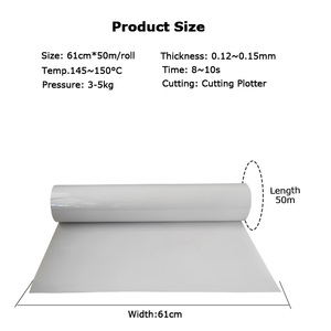 Vinyle de transfert de chaleur PVC fer mat sur vinyle 61cm * 50m presse à chaud <span class=keywords><strong>Thermoflex</strong></span> Plus Film de transfert Vinile a Trasferimento Termico - Product Image 3